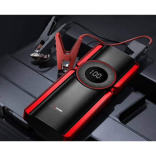 6-i-1 Power Bank, Jump Starter, Kompressor - 10.000 mAh til Bilen
