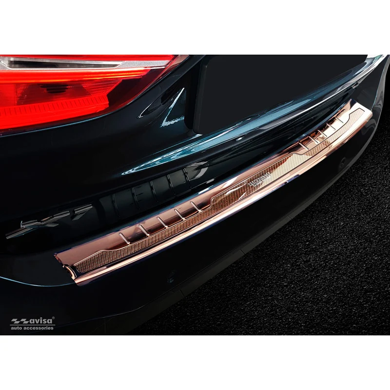Avisa, Bagkofangerbeskytter, DeLuxe, Rustfritstål, passer til BMW X1 F48 2015-2022 'Performance' Copper Mirror/Copper Carbon