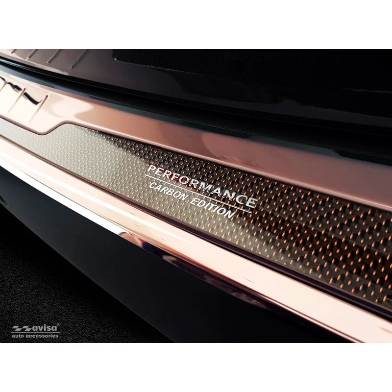Avisa, Bagkofangerbeskytter, DeLuxe, Rustfritstål, passer til BMW X1 F48 2015-2022 'Performance' Copper Mirror/Copper Carbon