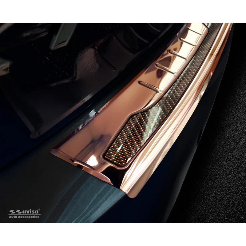 Avisa, Bagkofangerbeskytter, DeLuxe, Rustfritstål, passer til BMW X1 F48 2015-2022 'Performance' Copper Mirror/Copper Carbon