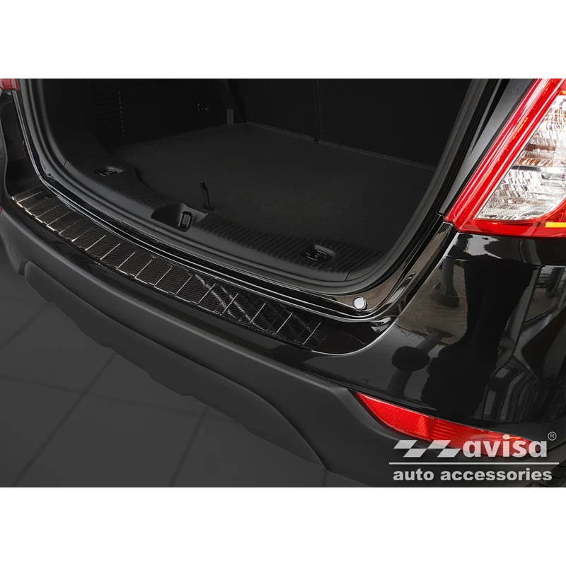 Avisa, Bagkofangerbeskytter, 3D ægte carbon, passer til Opel Mokka X Facelift 2016-2020 'Ribs'