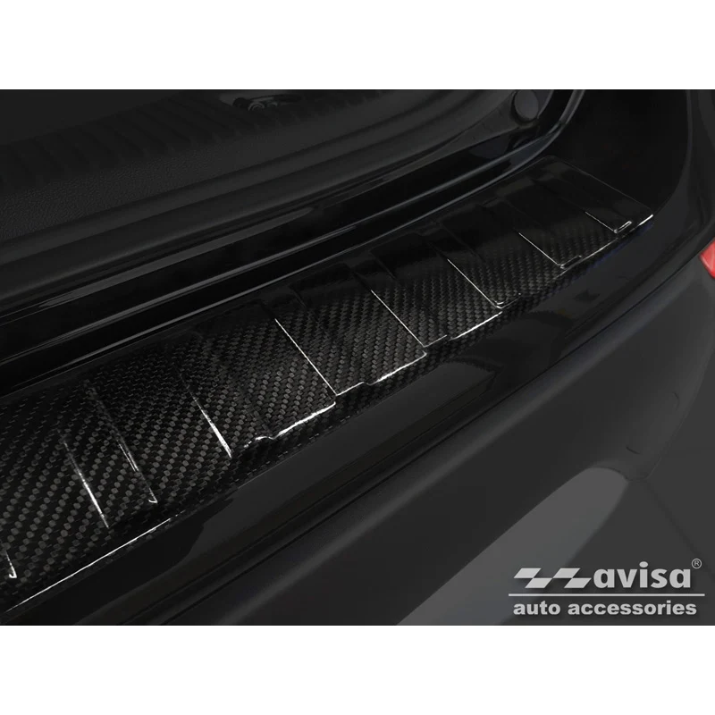 Avisa, Bagkofangerbeskytter, 3D ægte carbon, passer til Opel Mokka X Facelift 2016-2020 'Ribs'