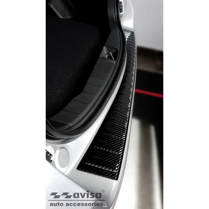 Avisa, Bagkofangerbeskytter, 3D ægte carbon, passer til Mitsubishi ASX Facelift 2019- 'Ribs'