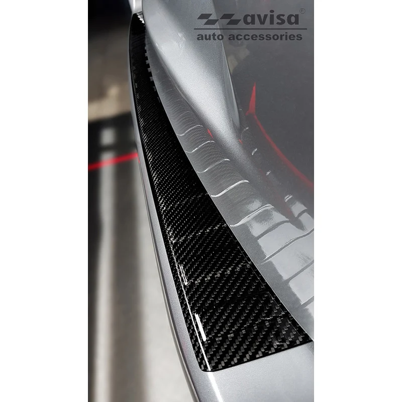 Avisa, Bagkofangerbeskytter, 3D ægte carbon, passer til Mitsubishi ASX Facelift 2019- 'Ribs'