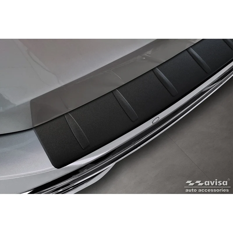 Avisa, Bagkofangerbeskytter, Mat Sort, Rustfritstål, passer til Volkswagen Passat Variant (CJ5) 2023- 'Ribs'