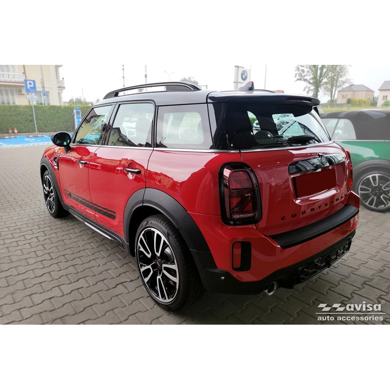 Avisa, Bagkofangerbeskytter, Mat Sort, Rustfritstål, passer til Mini Countryman F60 FL 2020-2023