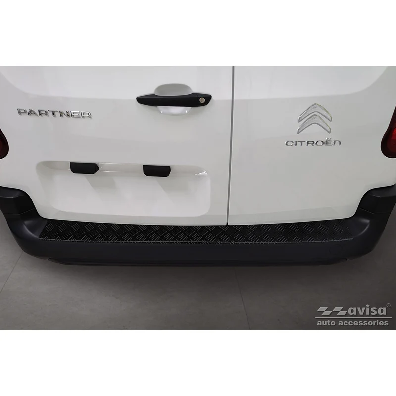 Avisa, Bagkofangerbeskytter, matsort, alu, passer til Citroën Berlingo (Multispace) & Peugeot Partner 2008-2015 & 2015-201...