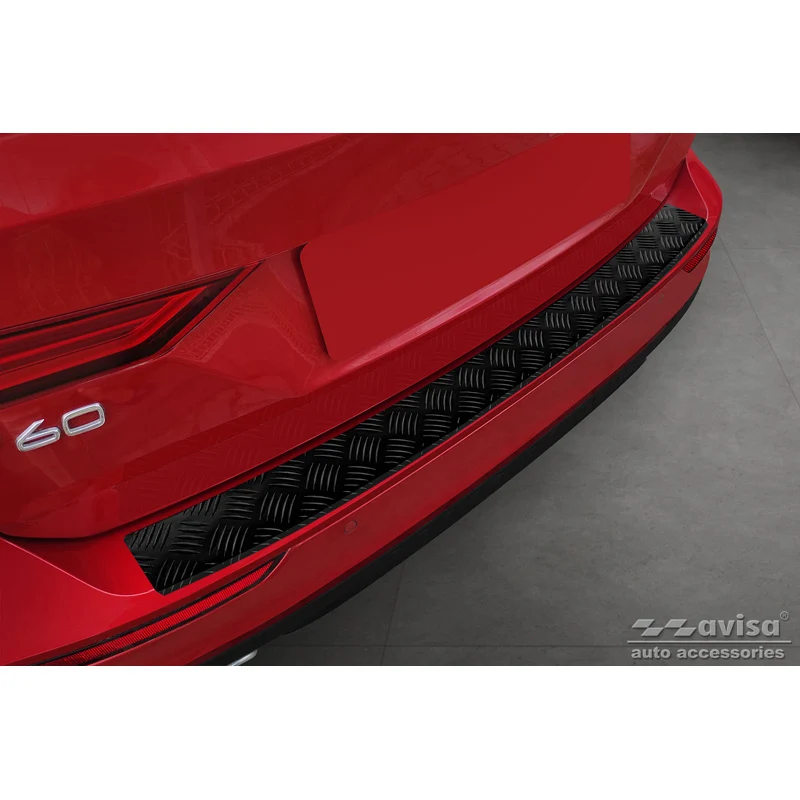 Avisa, Bagkofangerbeskytter, matsort, alu, passer til Volvo V60 II 2018- incl. Cross Country & R-Design 'Riffled Plate'