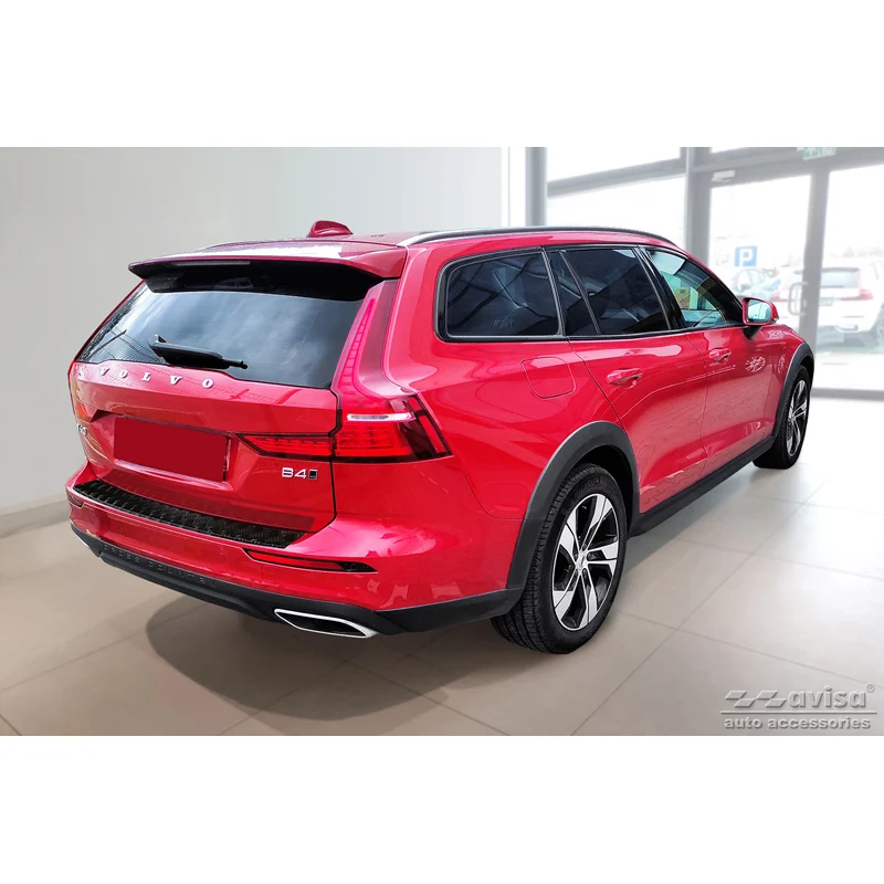 Avisa, Bagkofangerbeskytter, matsort, alu, passer til Volvo V60 II 2018- incl. Cross Country & R-Design 'Riffled Plate'