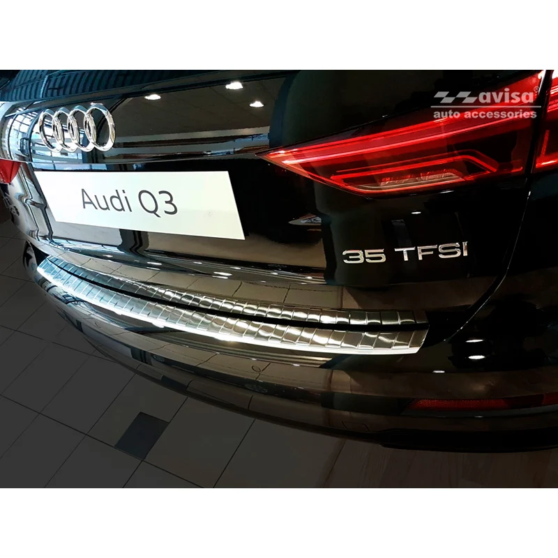 Avisa, Bagkofangerbeskytter, Rustfritstål, passer til Audi Q3 II 2019- incl. S-Line 'Ribs'
