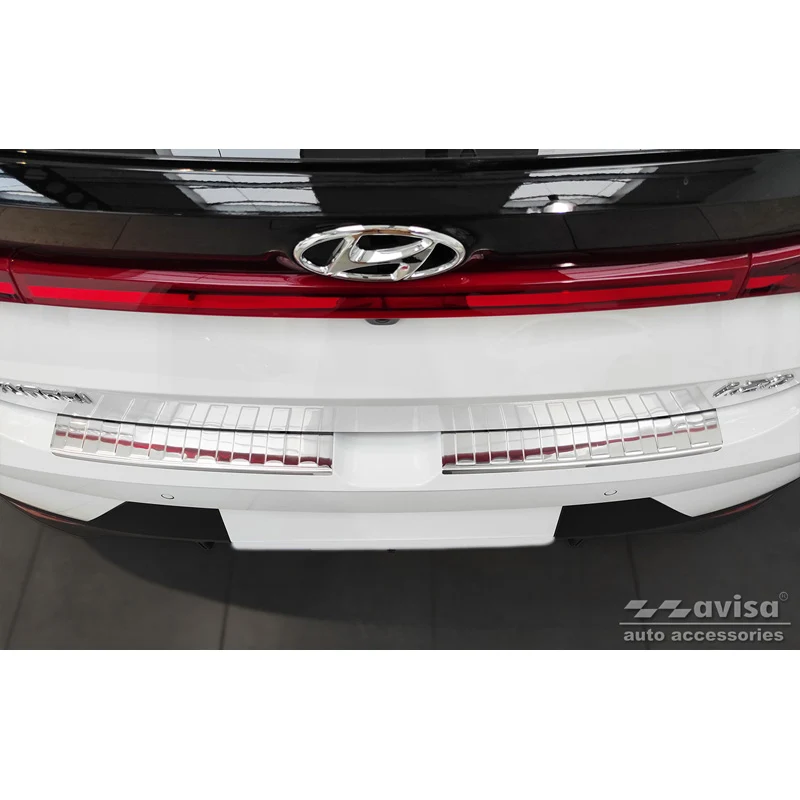 Avisa, Bagkofangerbeskytter, Rustfritstål, passer til Hyundai i20 III 5 døre 2020- 'Ribs' (2-dele)