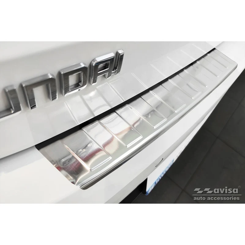 Avisa, Bagkofangerbeskytter, Rustfritstål, passer til Hyundai i20 III 5 døre 2020- 'Ribs' (2-dele)