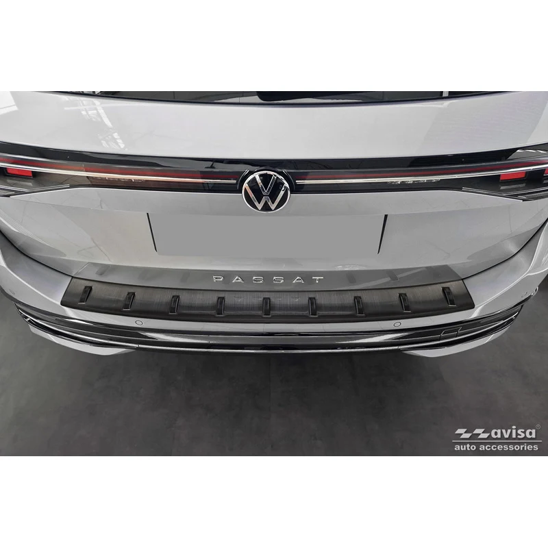 Avisa, Bagkofangerbeskytter, Sort, Rustfritstål, passer til Volkswagen Passat Variant (CJ5) incl. R-Line & Hybrid 2024- 'S...