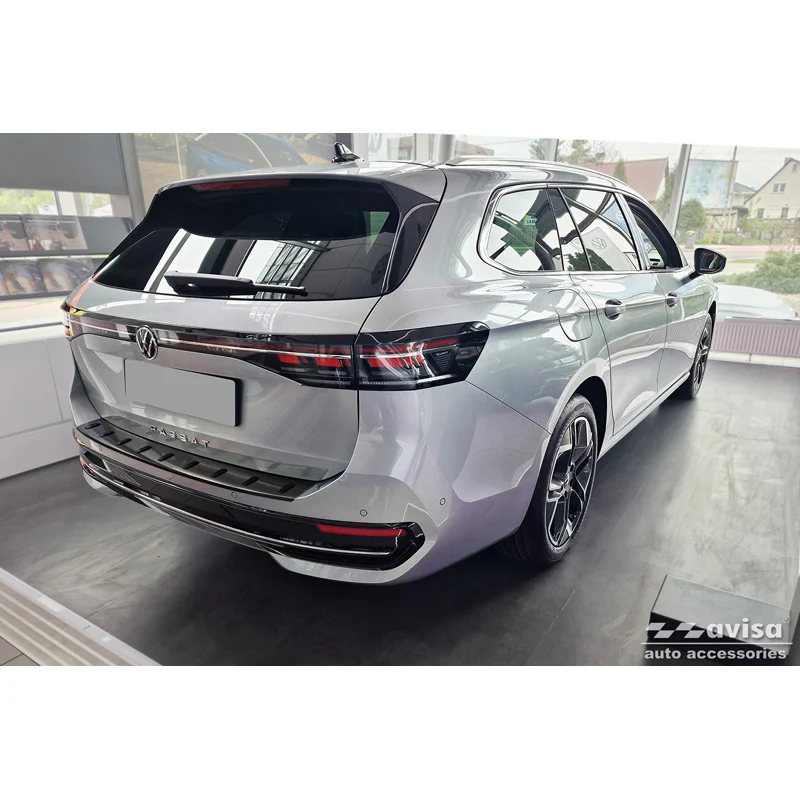 Avisa, Bagkofangerbeskytter, Sort, Rustfritstål, passer til Volkswagen Passat Variant (CJ5) incl. R-Line & Hybrid 2024- 'S...