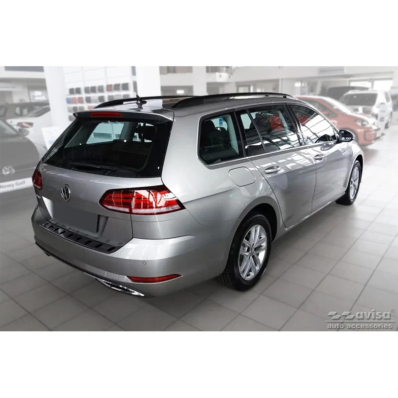 Avisa, Bagkofangerbeskytter, Sort, Rustfritstål, passer til Volkswagen Golf VII Variant Facelift 2017-2019 (incl. R-Line)...