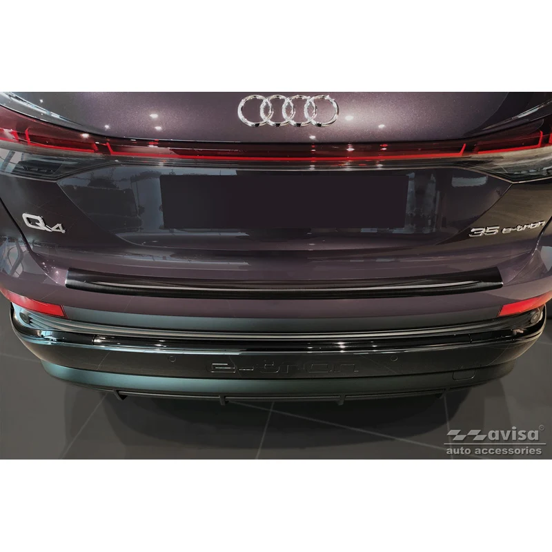 Avisa, Bagkofangerbeskytter, Sort, Rustfritstål, passer til Audi Q4 E-Tron 2021-
