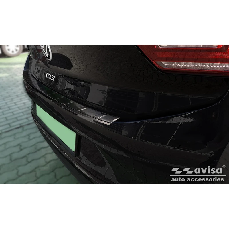 Avisa, Bagkofangerbeskytter, Sort, Rustfritstål, passer til Volkswagen ID.3 2020-2023 & FL 2023- 'Ribs'