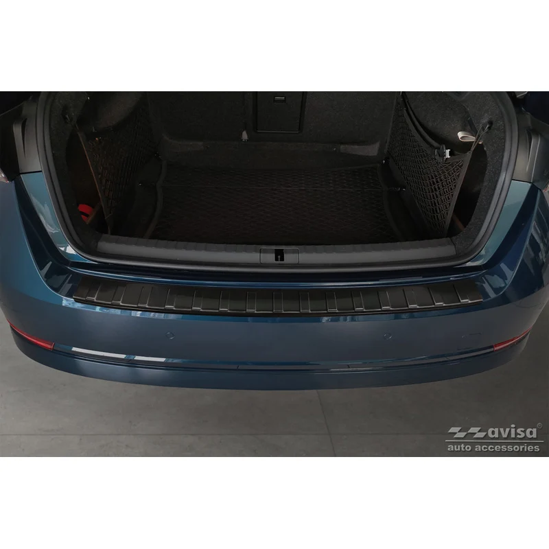 Avisa, Bagkofangerbeskytter, Sort, Rustfritstål, passer til Skoda Octavia IV Liftback 2020-2024 & FL 2024- 'Ribs'