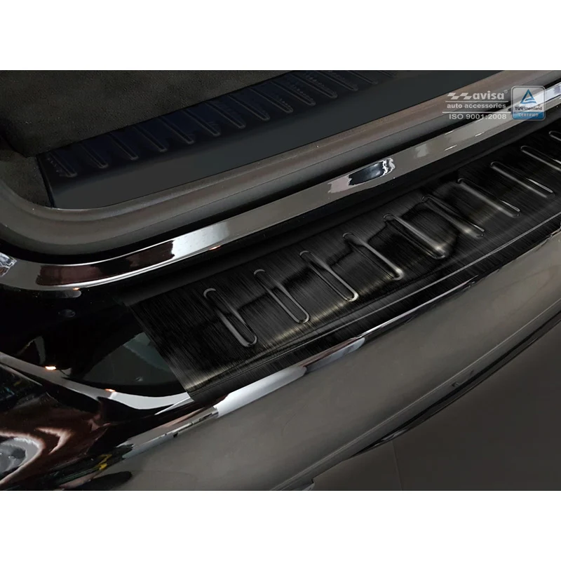 Avisa, Bagkofangerbeskytter, Sort, Rustfritstål, passer til Mercedes C-Class W205 Kombi 2014-2021 'Ribs'