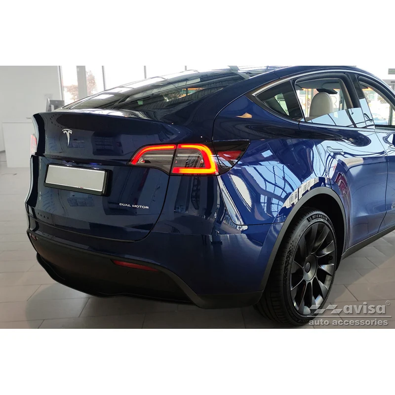 Avisa, Bagkofangerbeskytter, Sort, Rustfritstål, passer til Tesla Model Y 2020-