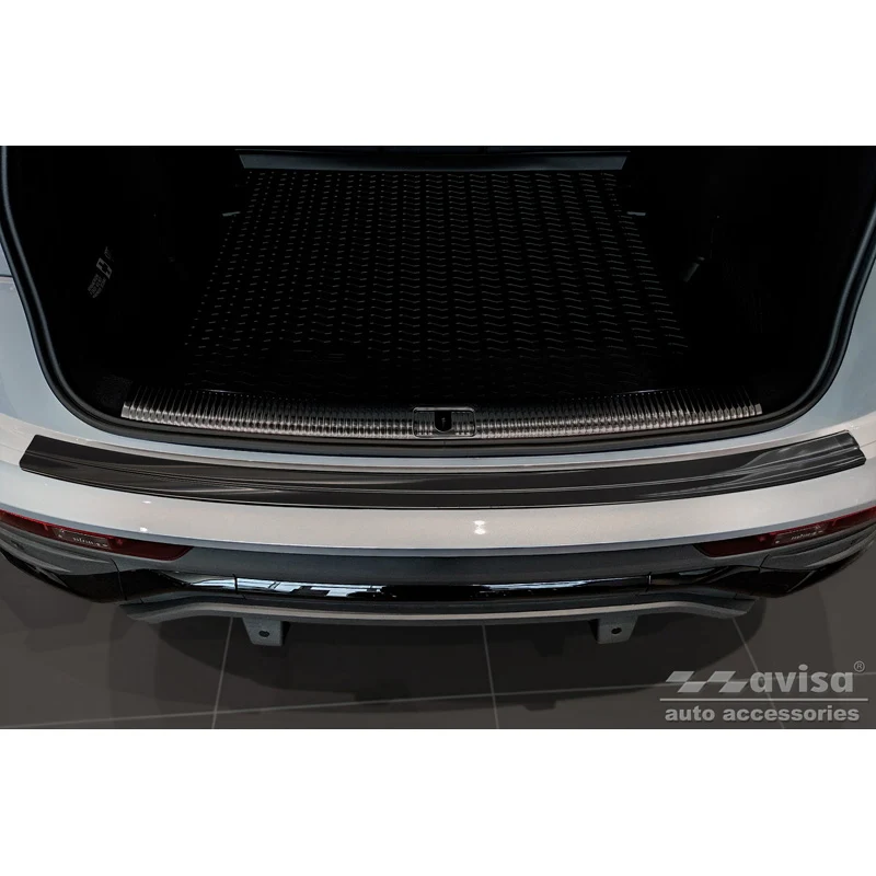 Avisa, Bagkofangerbeskytter, Sort, Rustfritstål, passer til Audi Q5 Sportback 2020- incl. S-Line