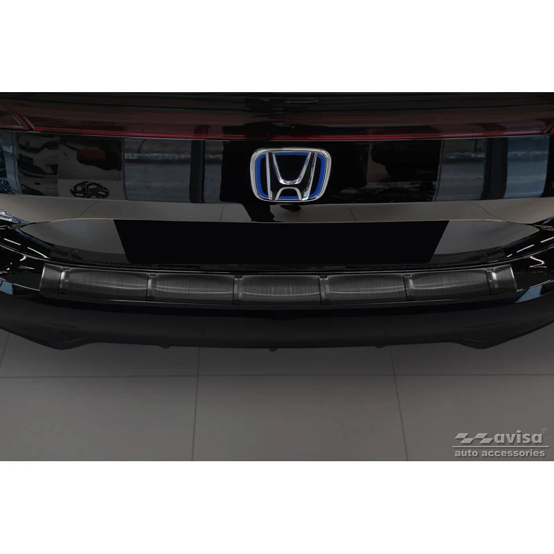Avisa, Bagkofangerbeskytter, Sort, Rustfritstål, passer til Honda Civic XI HB 2022- 'Ribs'