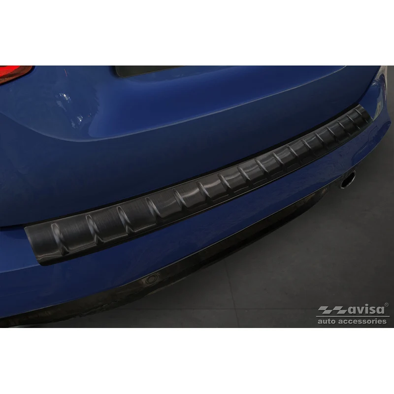 Avisa, Bagkofangerbeskytter, Sort, Rustfritstål, passer til BMW 2 Active Tourer F45 2013-2021 M-Pakage 'Ribs'