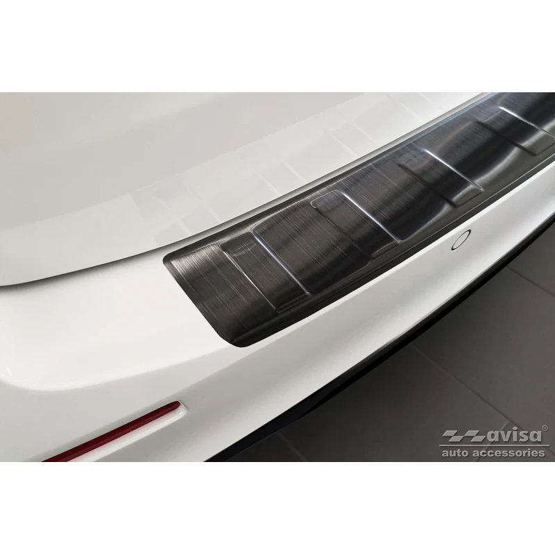 Avisa, Bagkofangerbeskytter, Sort, Rustfritstål, passer til BMW 5-Series G31 Touring Facelift 2020- excl. M-Sport 'Ribs'