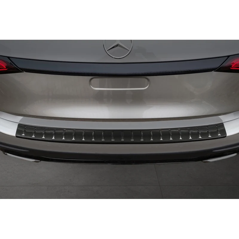 Avisa, Bagkofangerbeskytter, Sort, Rustfritstål, passer til Mercedes GLC II (X254) 2022- 'Ribs'