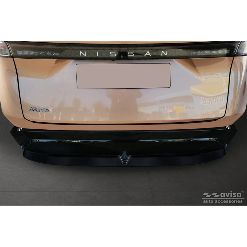 Avisa, Bagkofangerbeskytter, Sort, Rustfritstål, passer til Nissan Ariya 2022- 'Ribs'