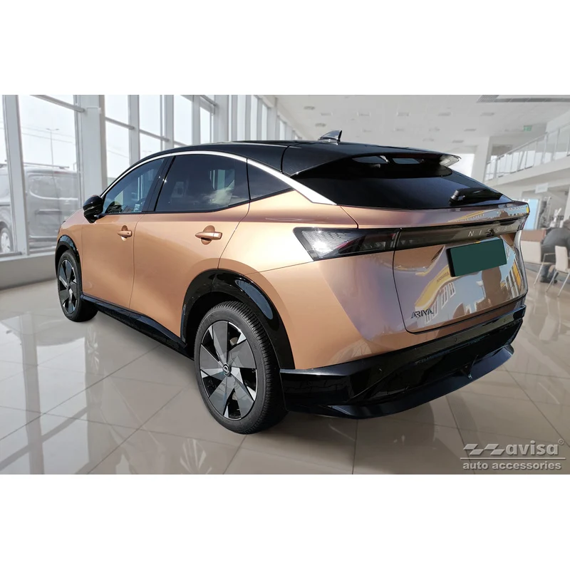 Avisa, Bagkofangerbeskytter, Sort, Rustfritstål, passer til Nissan Ariya 2022- 'Ribs'