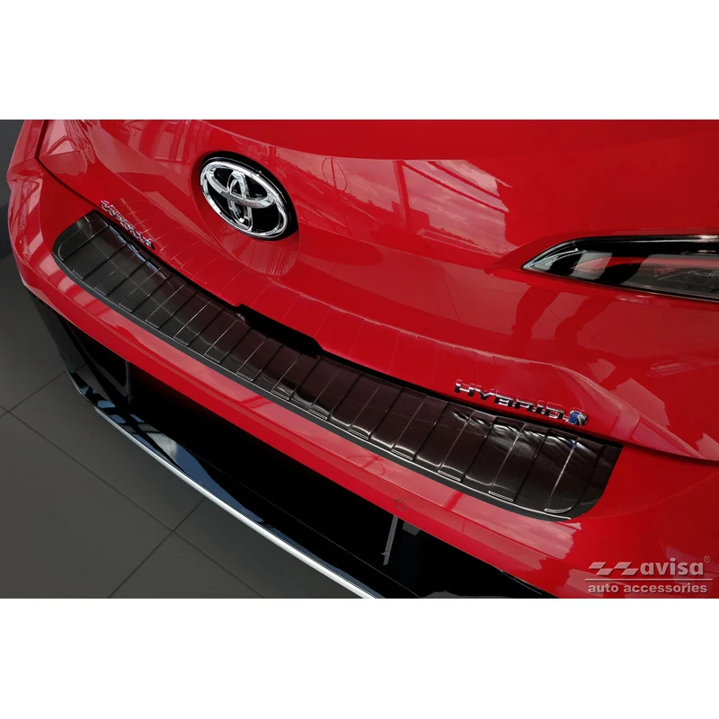 Avisa, Bagkofangerbeskytter, Sort, Rustfritstål, passer til Toyota Corolla XII HB 2019- (incl. GR-Sport) 'Ribs'