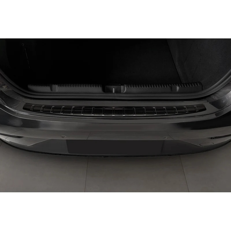 Avisa, Bagkofangerbeskytter, Sort, Rustfritstål, passer til Mercedes EQE (V295) 2022- 'Ribs'