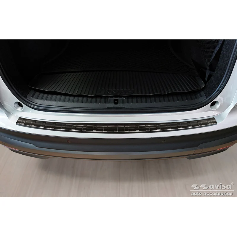 Avisa, Bagkofangerbeskytter, Sort, Rustfritstål, passer til Skoda Enyaq iV 2020- excl. Coupe 'Ribs'