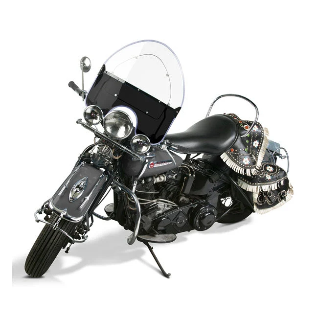 NC Beaded Lower Windshield Black Knucklehead 36-47; Panhead 48