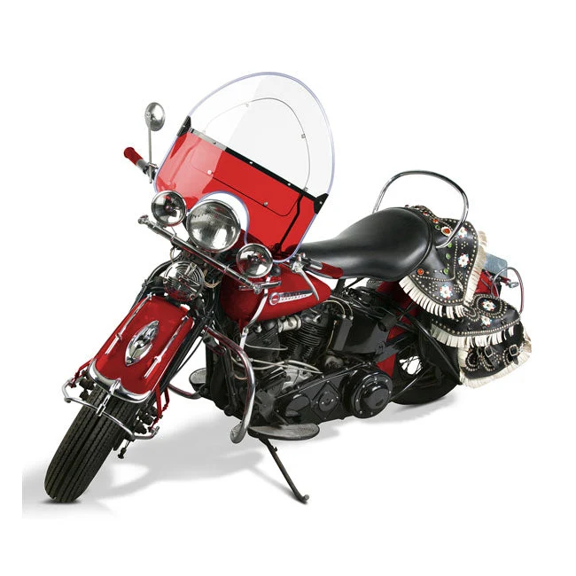 NC Beaded Lower Windshield Rød Knucklehead 36-47; Panhead 48