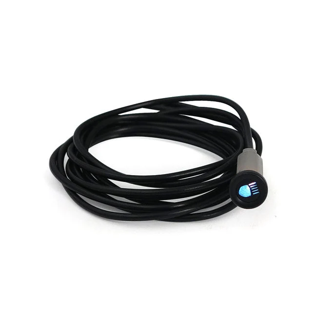 3/8" (9,5 mm) blinklys med blåt højlys og symbol