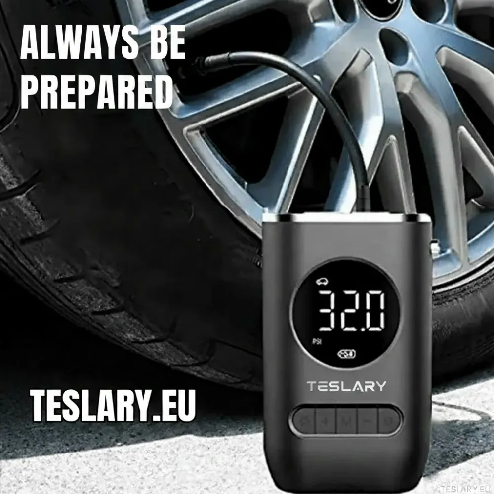 Bærbart batteridrevet dækkompressor til Tesla, BYD, MG & andre EV'er
