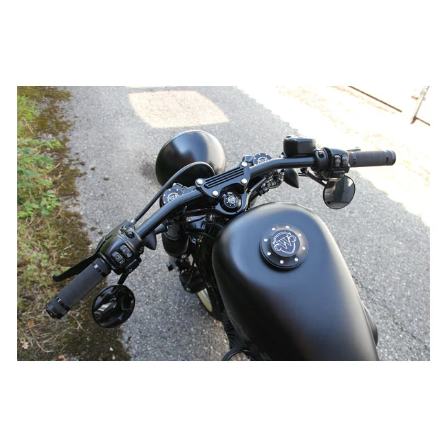 Cult Werk One Piece Riser Top Clamp Sort til Harley