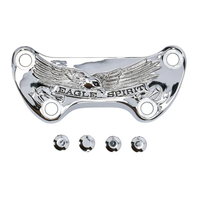 Eagle Spirit One Piece Riser Top Clamp Chrome til Harley