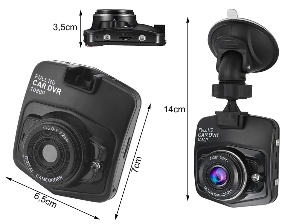 Fuld HD Dashcam med Indbygget Skærm