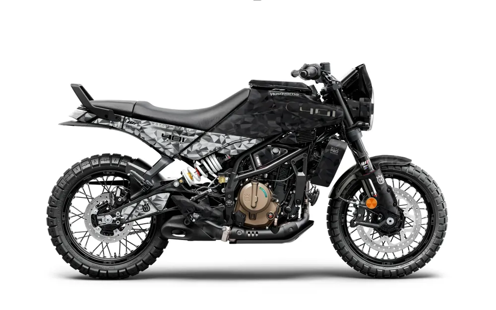 Husqvarna 401 Svartpilen DEKOR - "Polyatomic" (Sort/Grå)