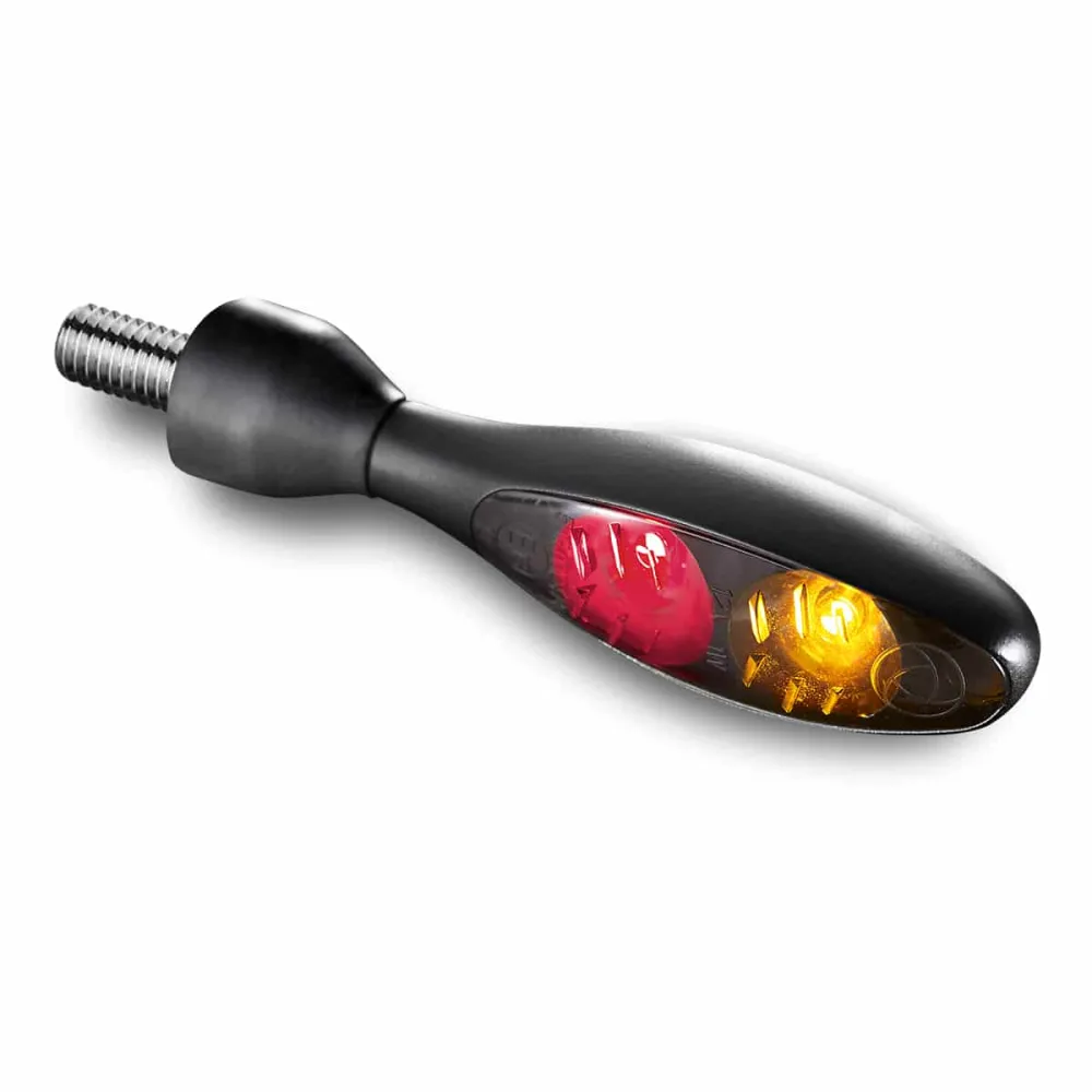 Kellermann Micro 1000 DF 3 i 1 Mini LED motorcykel baglygte / blinklys Sort
