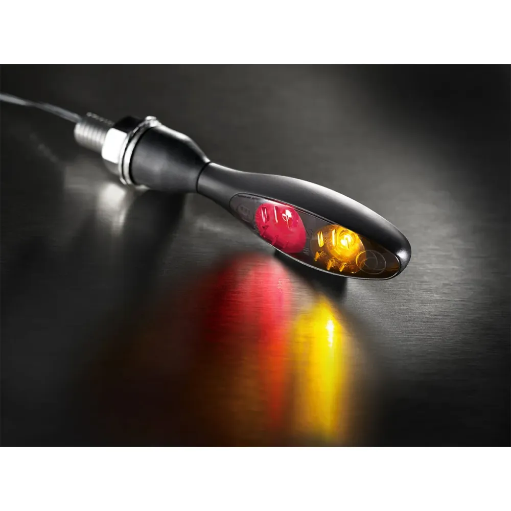 Kellermann Micro 1000 DF 3 i 1 Mini LED motorcykel baglygte / blinklys Sort