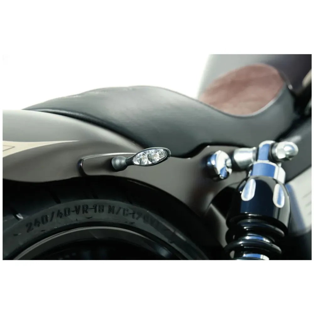 Kellermann Micro 1000 DF 3 i 1 Mini LED motorcykel baglygte / blinklys Sort