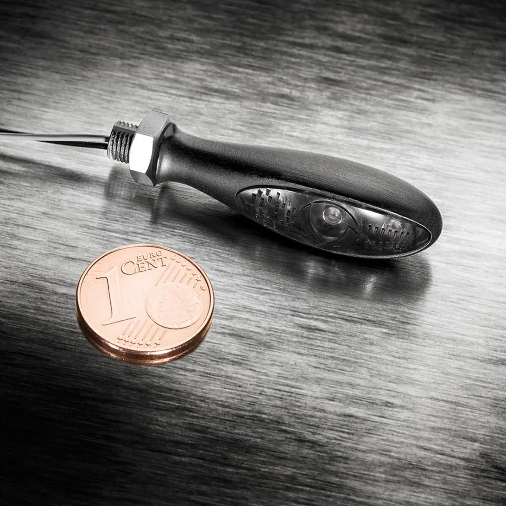 Kellermann Micro S DF Dark 3 i 1 Mini LED motorcykel baglygte / blinklys