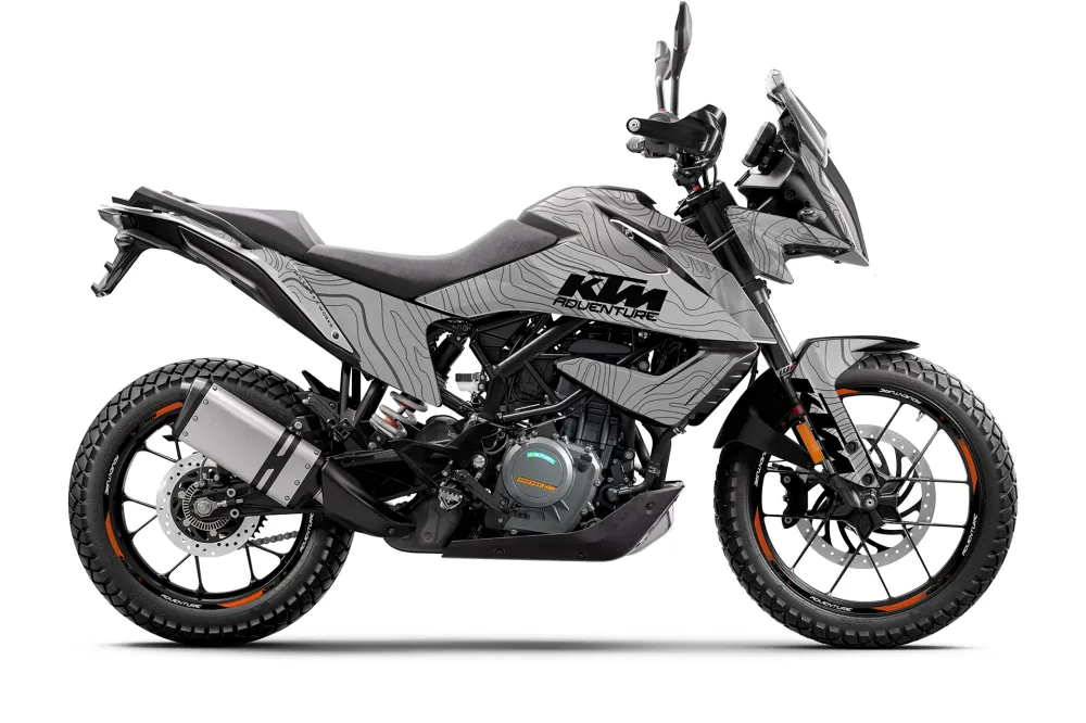KTM 390 Adventure DEKOR - "Topography" (Grå)