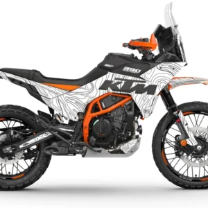 KTM 390 Adventure R / X DEKOR - "Topography" (Hvid)