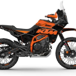 KTM 390 Adventure R / X DEKOR - "Topography" (Sort/Orange)