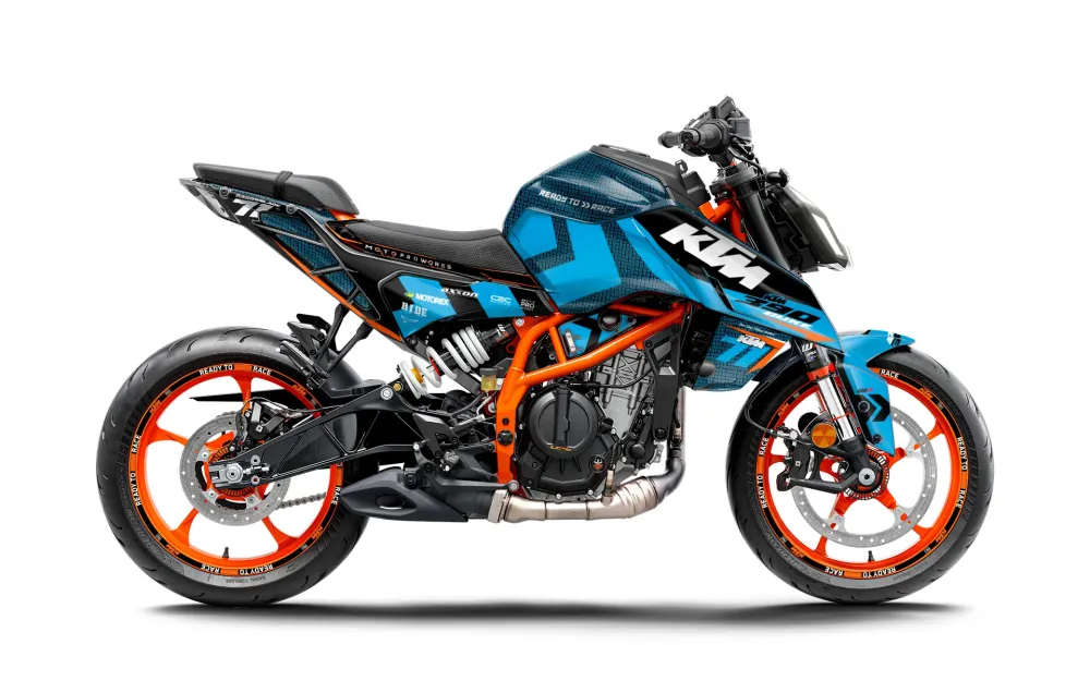 KTM 390 Duke 2024-2025 DEKOR - "Rasorblade" (Blå)